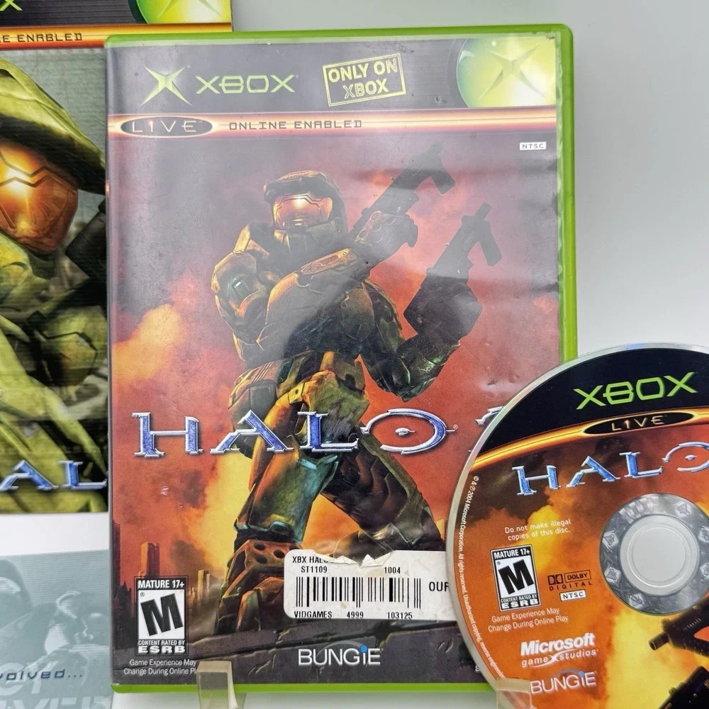 Halo 2 Black Label (Original Xbox, 2004) CIB Complete with Manual EUC